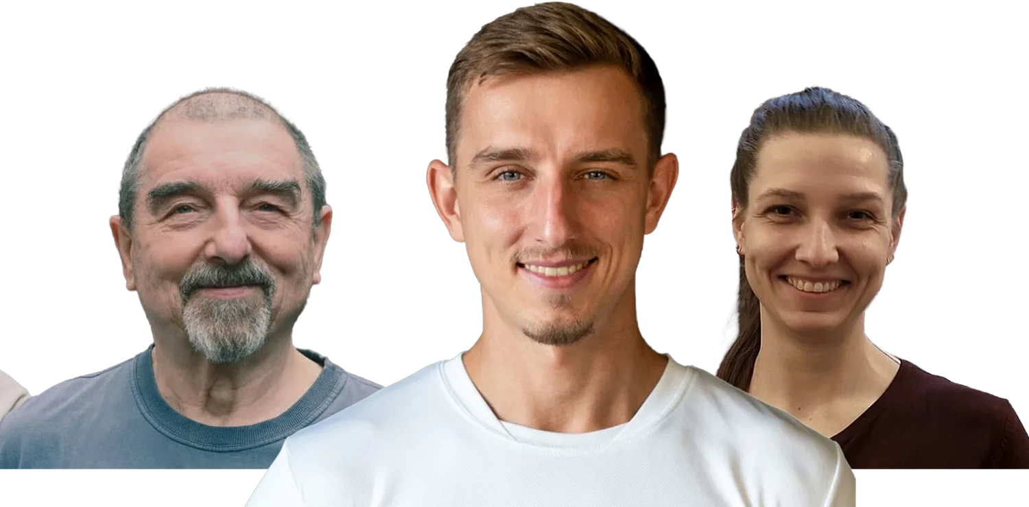 Honza Šilar s tátou Janem a sestrou Annou — rodinný tým facilitátorů holotropního dýchání