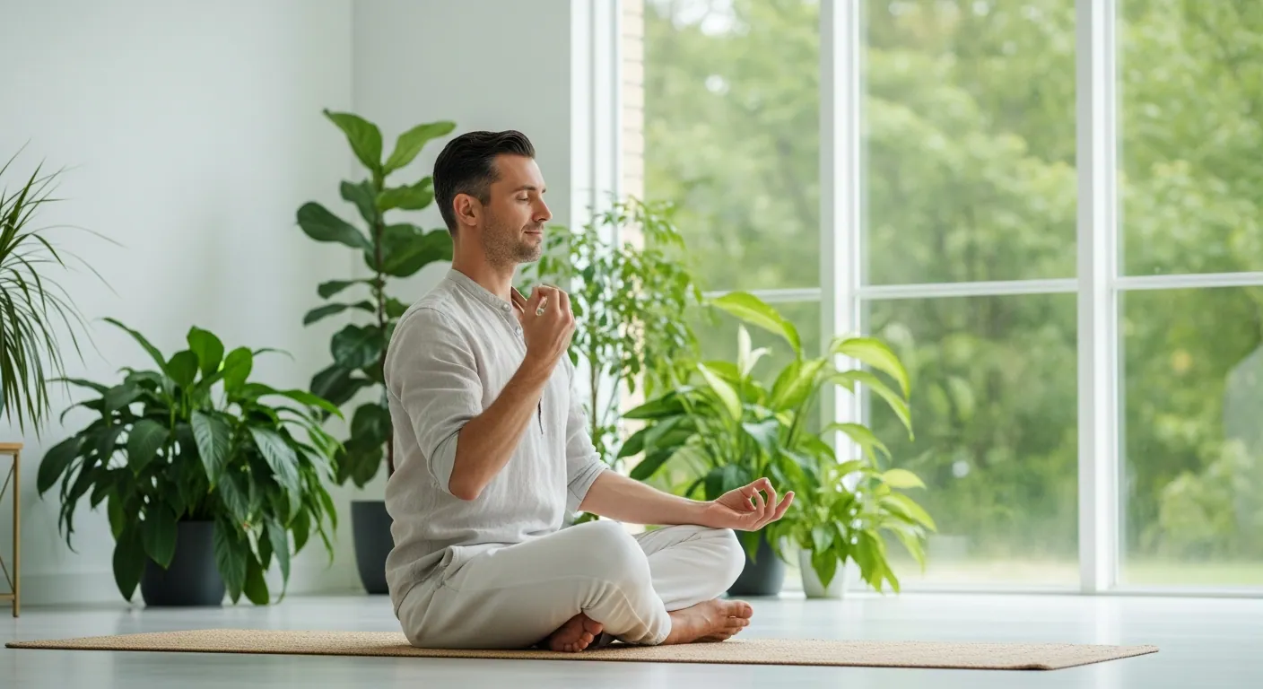 Meditativní dýchání v klidu domova